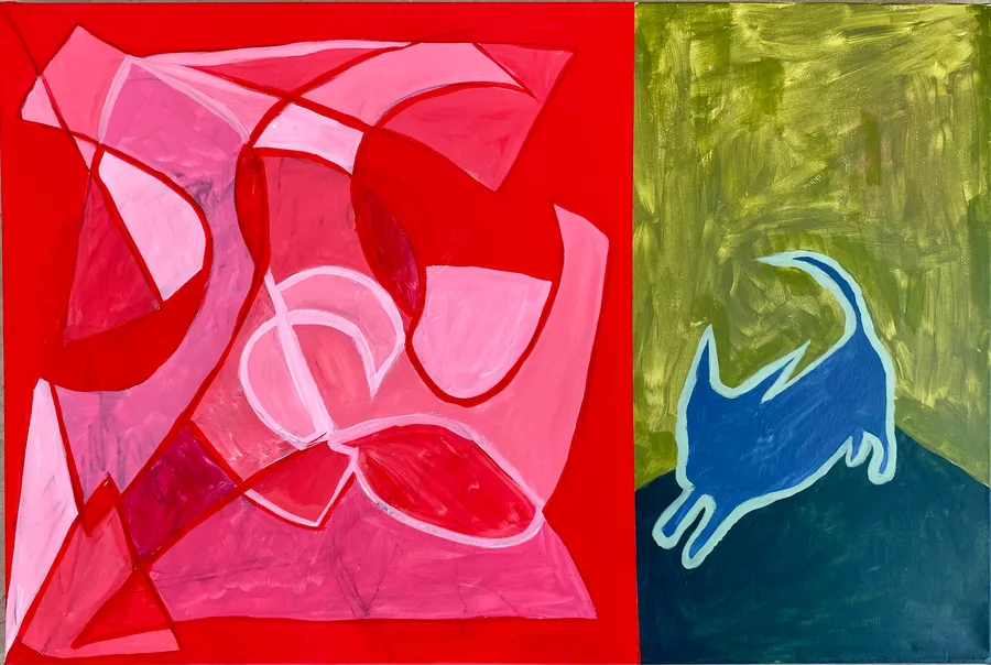 stretch (2024) acrylic on canvas 76 x 51 cm