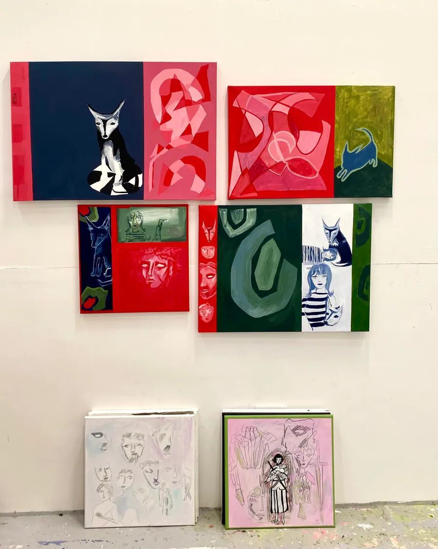 armour (2024) acrylic on cardboard